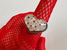Load image into Gallery viewer, Millefiori Wide Smaller Braided Heart Ring Size 8 Ready To Ship