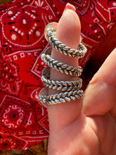 Load image into Gallery viewer, Millefiori Wide Smaller Braided Heart Ring Size 8 Ready To Ship
