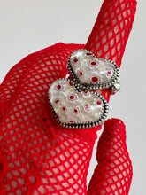 Load image into Gallery viewer, Millefiori Larger Braided Wide Heart Ring Size 6 Ready to Ship