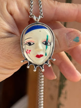 Load image into Gallery viewer, Harlequin She Wore Blue Velvet Necklace