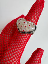 Load image into Gallery viewer, Millefiori Larger Braided Wide Heart Ring Size 6 Ready to Ship