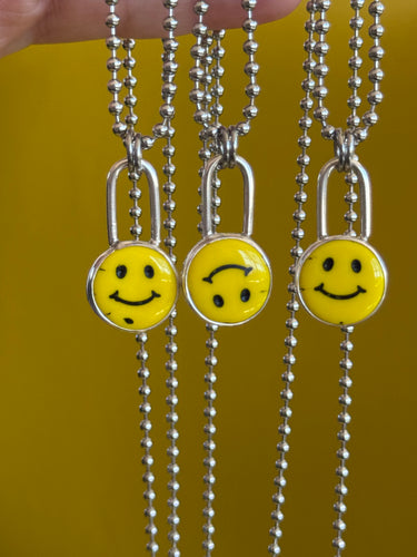 In my feelings Happy Face Necklace