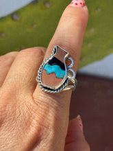 Load image into Gallery viewer, ￼ Terracotta Turquoise Water Vase Ring Size 7.85/8