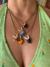 Load image into Gallery viewer, Black and White Psychedelic Bunny Necklace