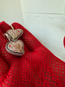 Flutter Hearts Huggie Hoops