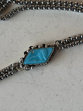 Load image into Gallery viewer, PRE ORDER 1920s Art Deco Blue Glass Goddess Choker