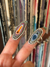 Load image into Gallery viewer, Fordite Orange Ya Glad Ring Size