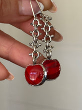 Load image into Gallery viewer, Cherry Chain Dangle Earrings