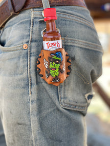 Hot Sauce Leather Holder