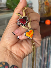 Load image into Gallery viewer, Psychedelic Orange Bunny Necklace