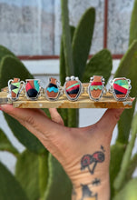 Load image into Gallery viewer, Terracotta Zig Zag Vase Ring Size 6