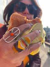 Load image into Gallery viewer, Cheeseburger Glass Ring