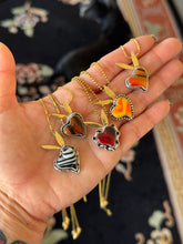 Load image into Gallery viewer, Black and White Psychedelic Bunny Necklace