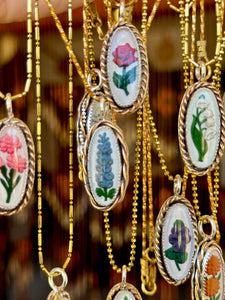 Pre Order Glass Gladiolus Flower Necklace
