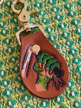 Load image into Gallery viewer, All Tooled out Leather Keychain