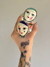 Load image into Gallery viewer, Teal Harlequin Cuff Bracelet