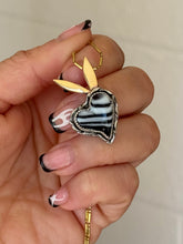 Load image into Gallery viewer, Black and White Psychedelic Bunny Necklace