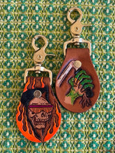Load image into Gallery viewer, All Tooled out Leather Keychain