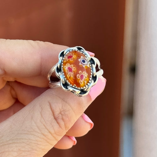 Daisy Chain Millefiori Custom Ring