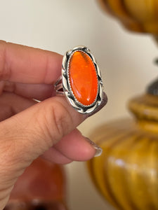 Mexican Fire Opal Ring Size 7