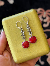 Load image into Gallery viewer, Cherry Chain Dangle Earrings