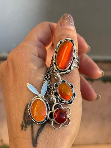 Mexican Fire Opal Ring Size 7