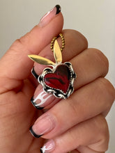 Load image into Gallery viewer, Psychedelic Red and Smoke Bunny Necklace