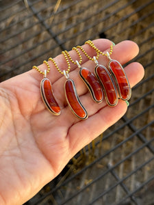 Glass Hot Dog Necklace