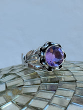 Load image into Gallery viewer, Amethyst Bejeweled Bunny Love Ring Size 8