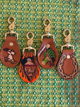 Load image into Gallery viewer, All Tooled out Leather Keychain