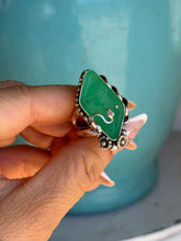 Load image into Gallery viewer, PRE ORDER 1920s Art Deco Emerald Goddess Ring