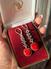 Load image into Gallery viewer, Cherry Chain Dangle Earrings