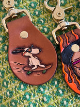 Load image into Gallery viewer, All Tooled out Leather Keychain