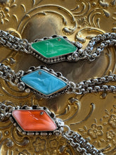 Load image into Gallery viewer, PRE ORDER 1920s Art Deco Blue Glass Goddess Choker