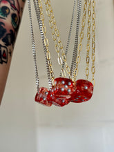Load image into Gallery viewer, Dicy Red 18k or Sterling Necklace