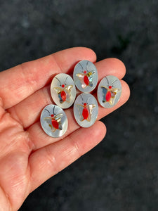 1970s Mother of Pearl Butter Fly Inlay
