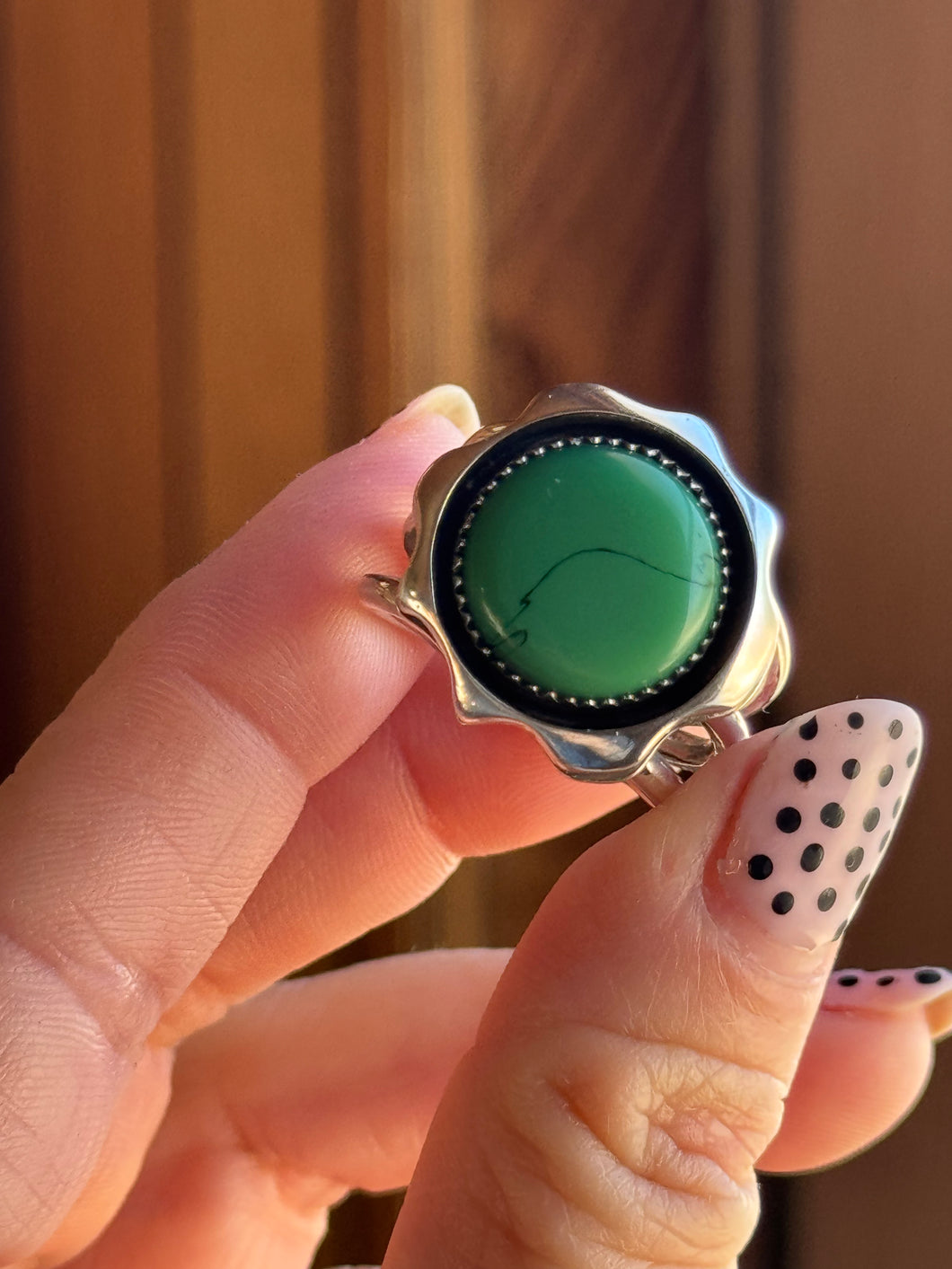 Green Rosarita Ring Size 7.75/8