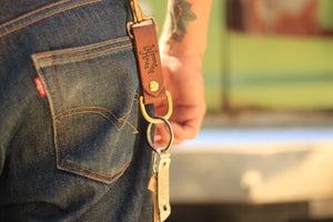 Graphic Leather Keychain