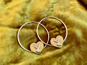 Sterling Silver Bunny Hoops- PRE ORDERS