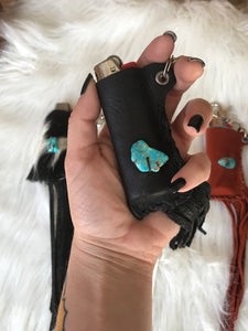 Leather Lighter Keychain
