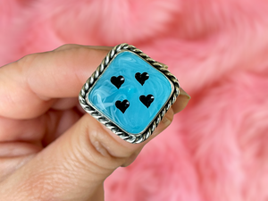 Blue Dice Ring Customs available