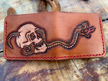 Load image into Gallery viewer, Snake In My Skull Leather Billfold