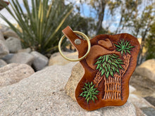Load image into Gallery viewer, Cactus Cowboy Leather Keychain