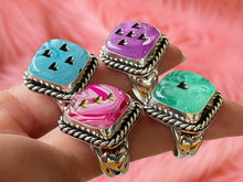 Load image into Gallery viewer, Blue Dice Ring Customs available
