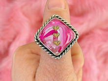 Load image into Gallery viewer, Pink Dice Ring Customs available