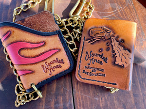 Old Stock Leather Chain Card holders