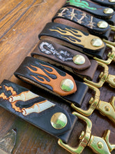 Load image into Gallery viewer, Graphic Leather Key FOB