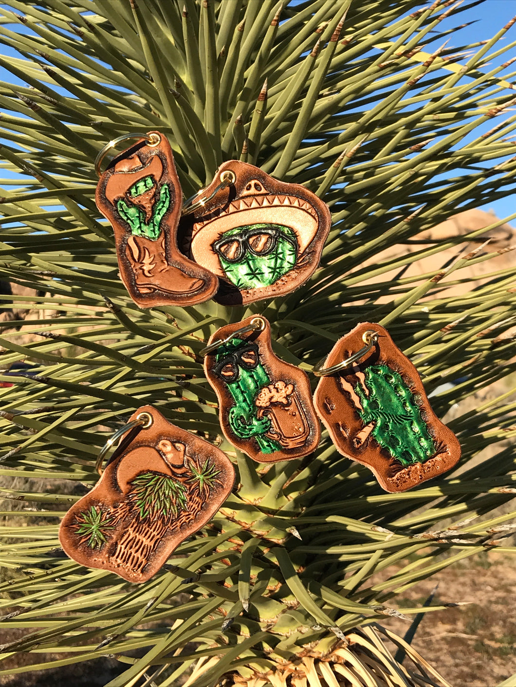 Party Cactus Keychains