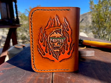 Load image into Gallery viewer, Flame Skull Card Holder