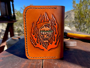 Flame Skull Card Holder